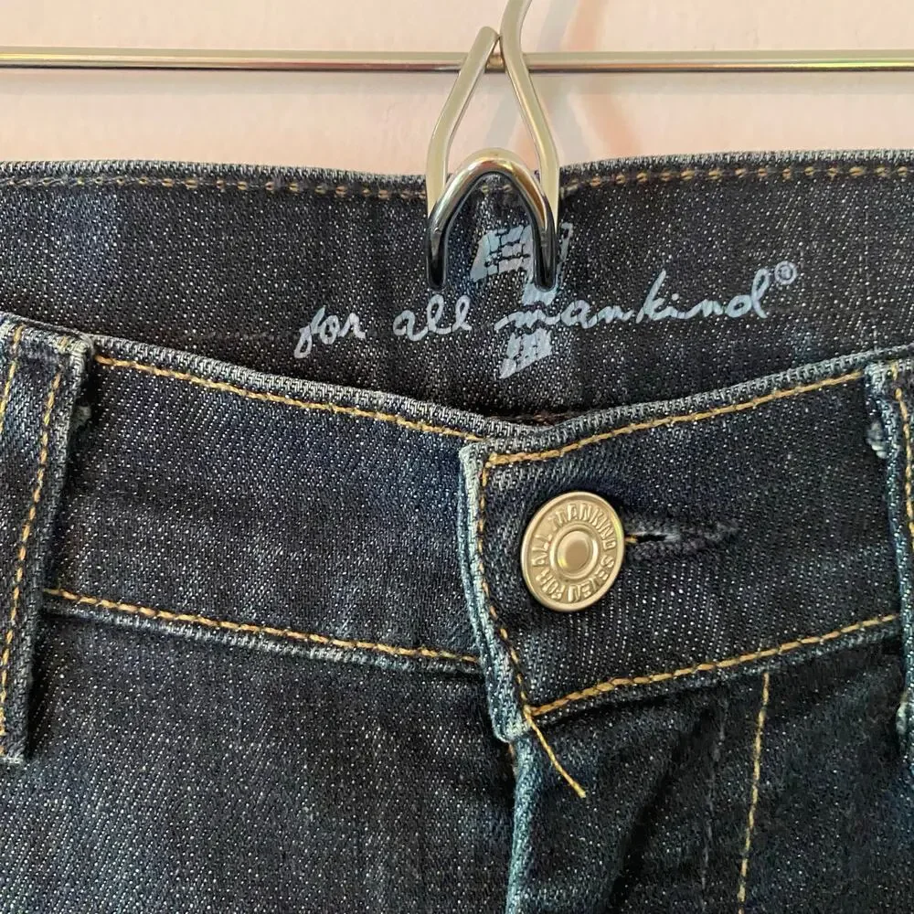 7 for all Mankind Dojo Capri Jeans Y2K Dark Wash Low Rise Retro Women's size 28